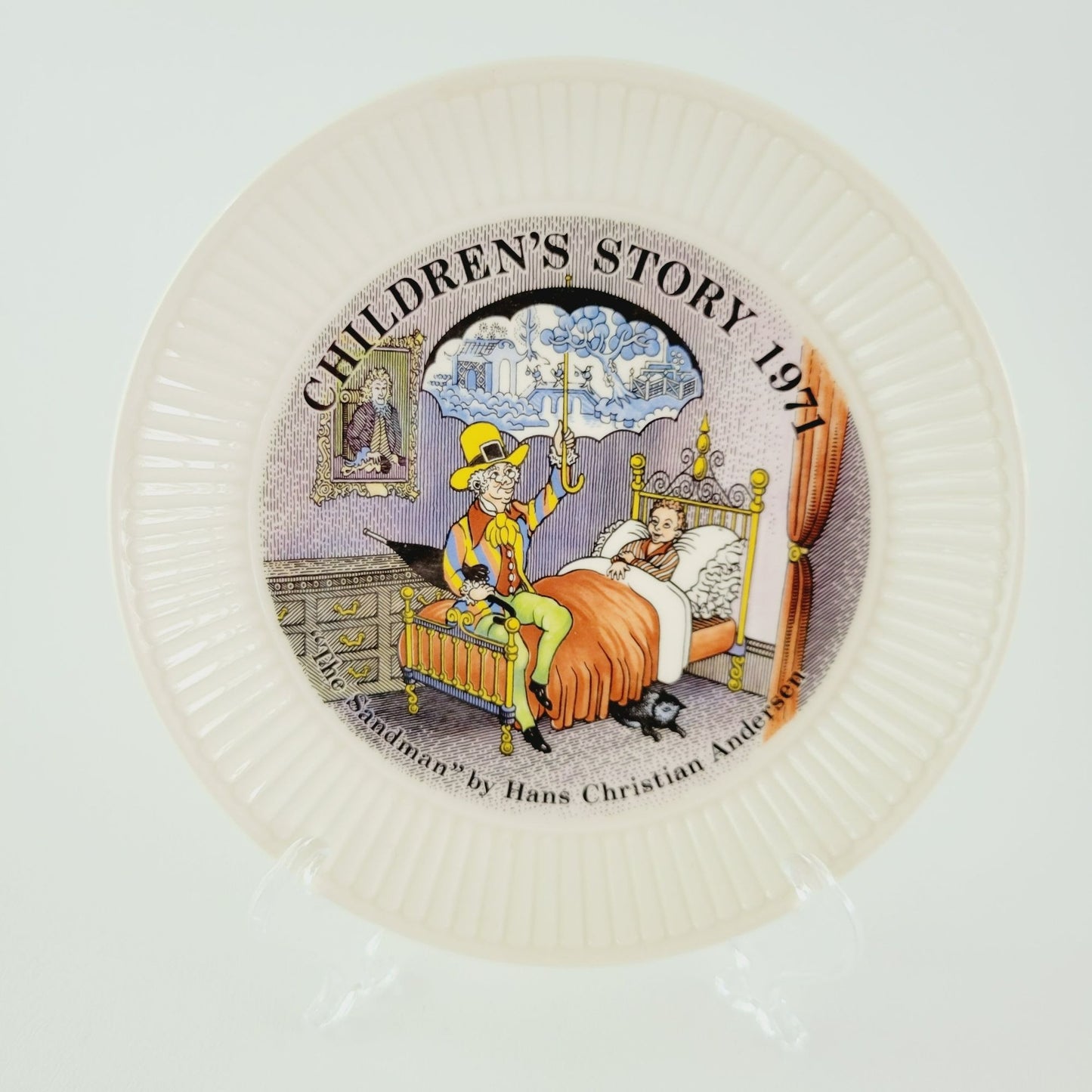 Wedgwood 1971 Children's Fairytale Story Plate The Sandman By Hans Christian Andersen