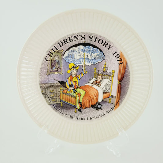 Wedgwood 1971 Children's Fairytale Story Plate The Sandman By Hans Christian Andersen