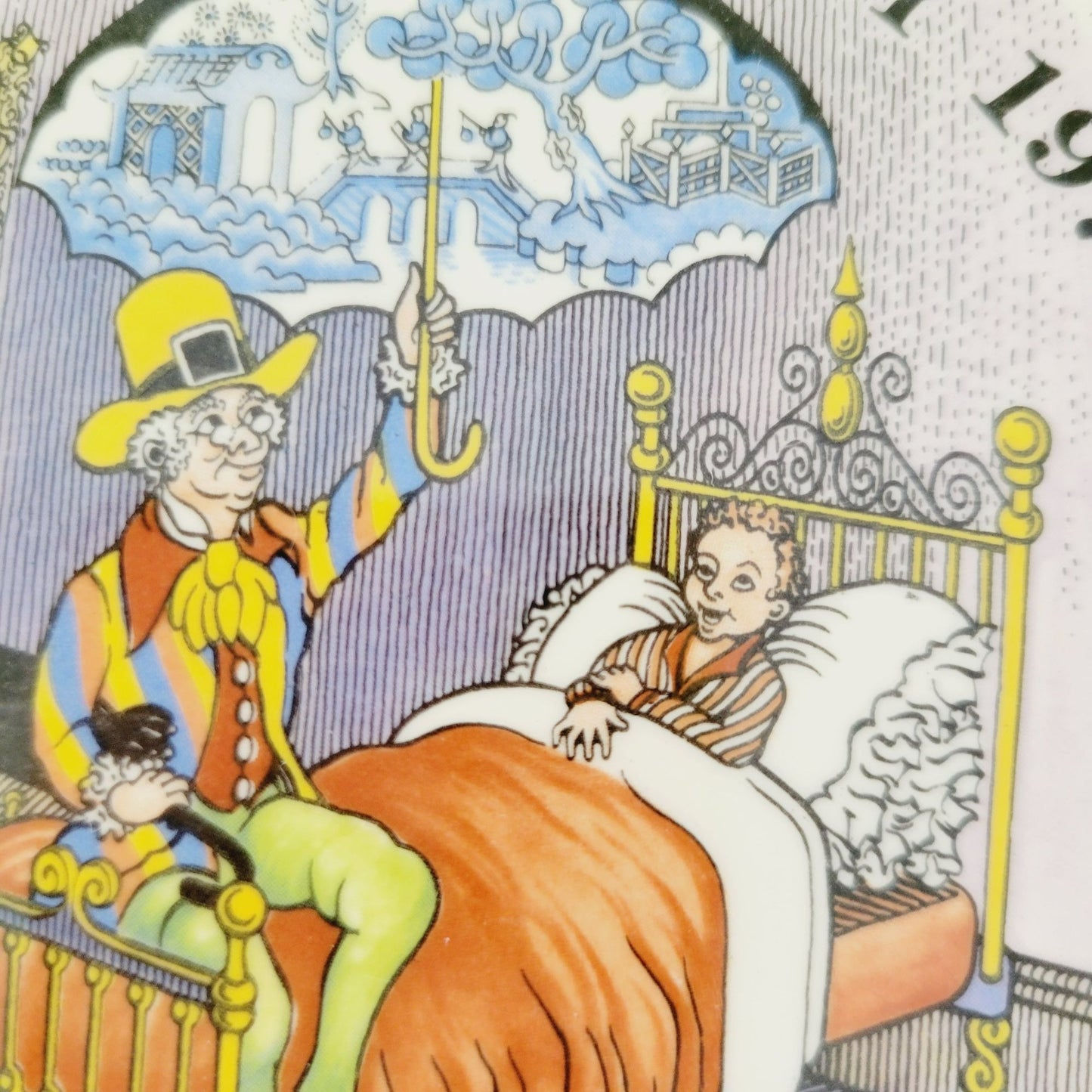 Wedgwood 1971 Children's Fairytale Story Plate The Sandman By Hans Christian Andersen