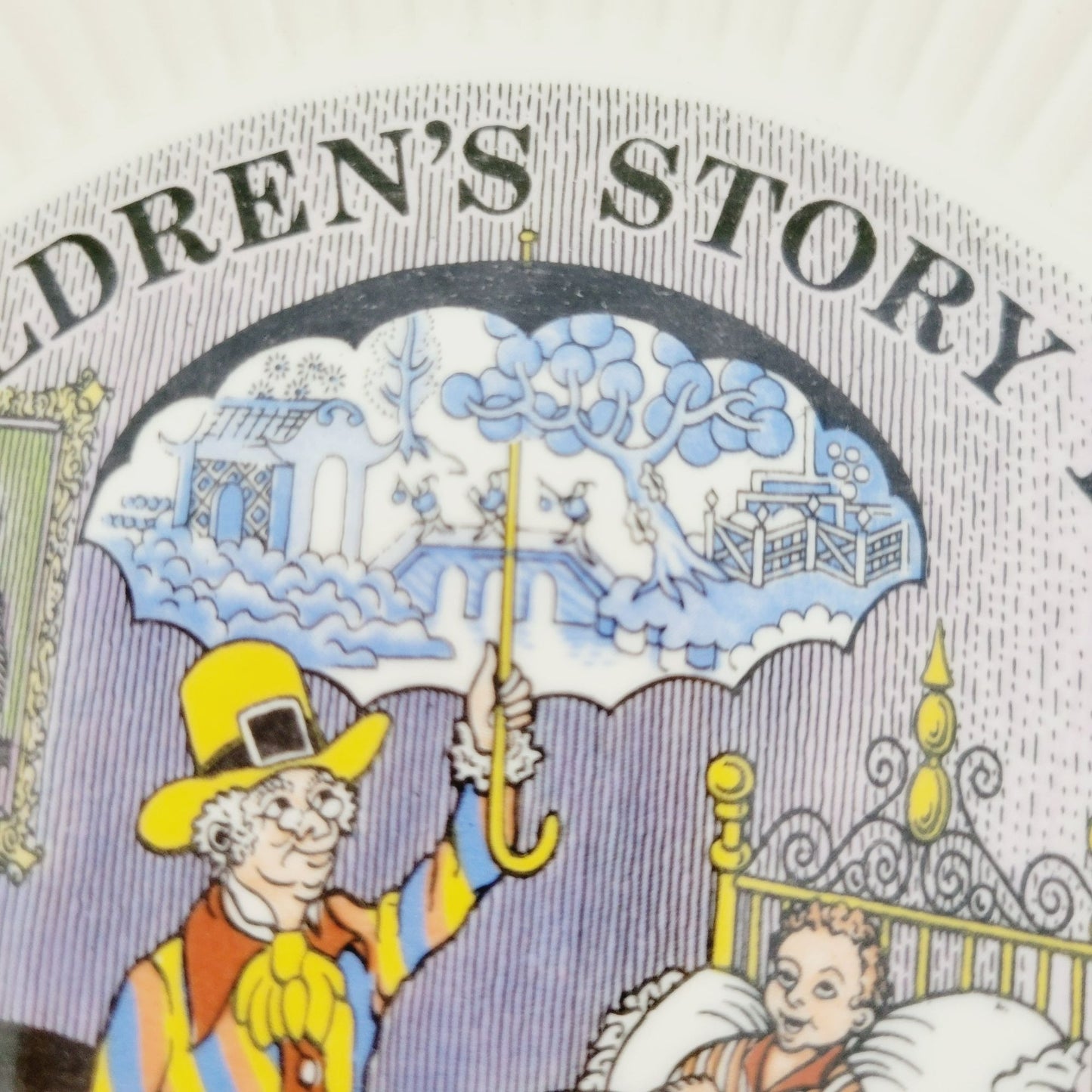 Wedgwood 1971 Children's Fairytale Story Plate The Sandman By Hans Christian Andersen