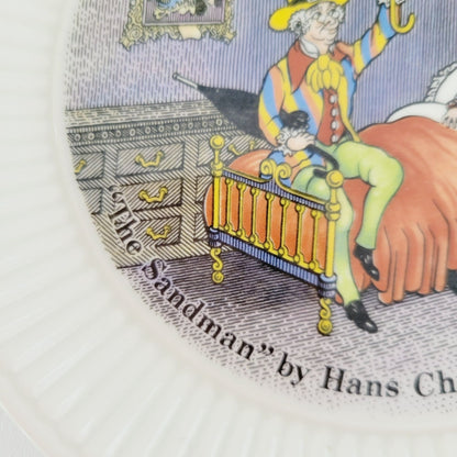 Wedgwood 1971 Children's Fairytale Story Plate The Sandman By Hans Christian Andersen