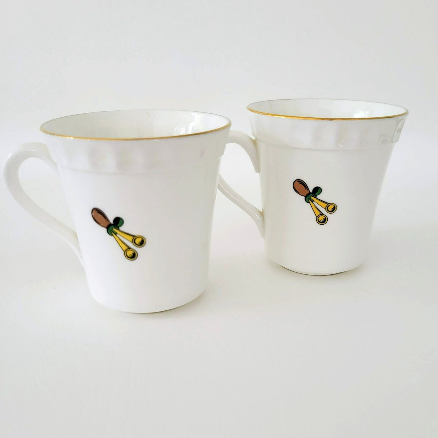 Crown Staffordshire Automobile Coffee Cup, Set of 2, Made in England