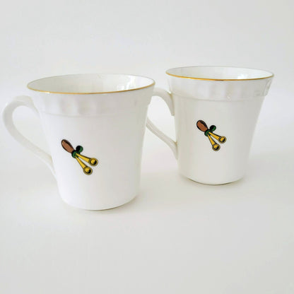 Crown Staffordshire Automobile Coffee Cup, Set of 2, Made in England
