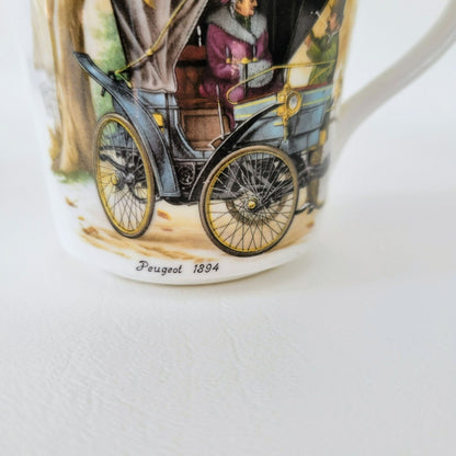 Crown Staffordshire Automobile Coffee Cup, Set of 2, Made in England