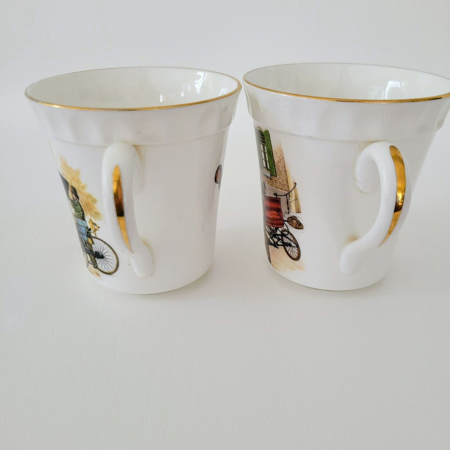 Crown Staffordshire Automobile Coffee Cup, Set of 2, Made in England