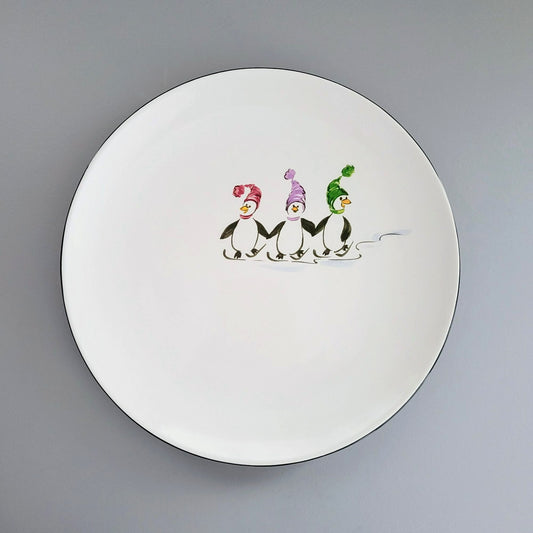 Pfaltzgraff Penguin Skate Dinner Plate, c.2006-10
