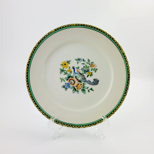 Vintage Noritake Peacock & Floral Salad Plate