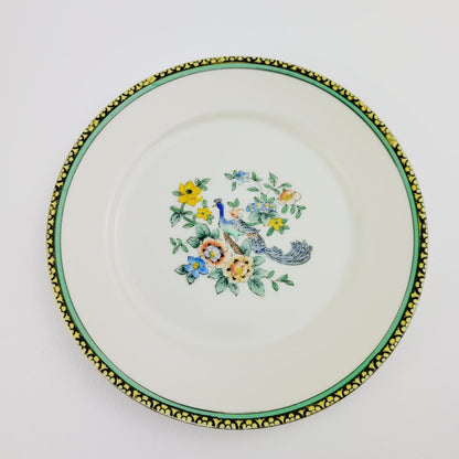 Vintage Noritake Peacock & Floral Salad Plate