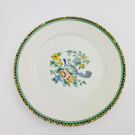 Vintage Noritake Peacock & Floral Salad Plate