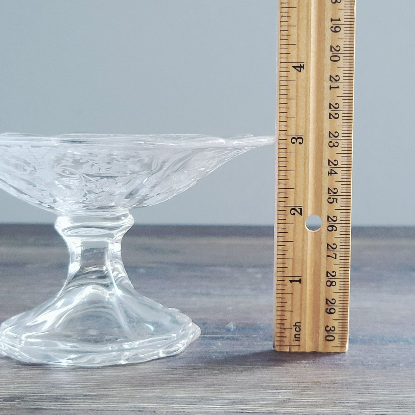 Cambridge Glass "Portia Clear" Cheese Stand, c.1920-50s USA