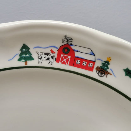 Pfaltzgraff Snow Village Dinner Plate, Set of 2, c.1990s