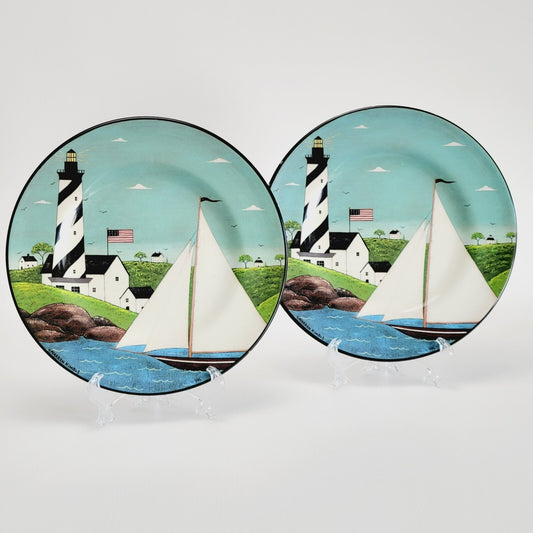Sakura Coastal Breeze Plastic Salad Plate, Set of 2