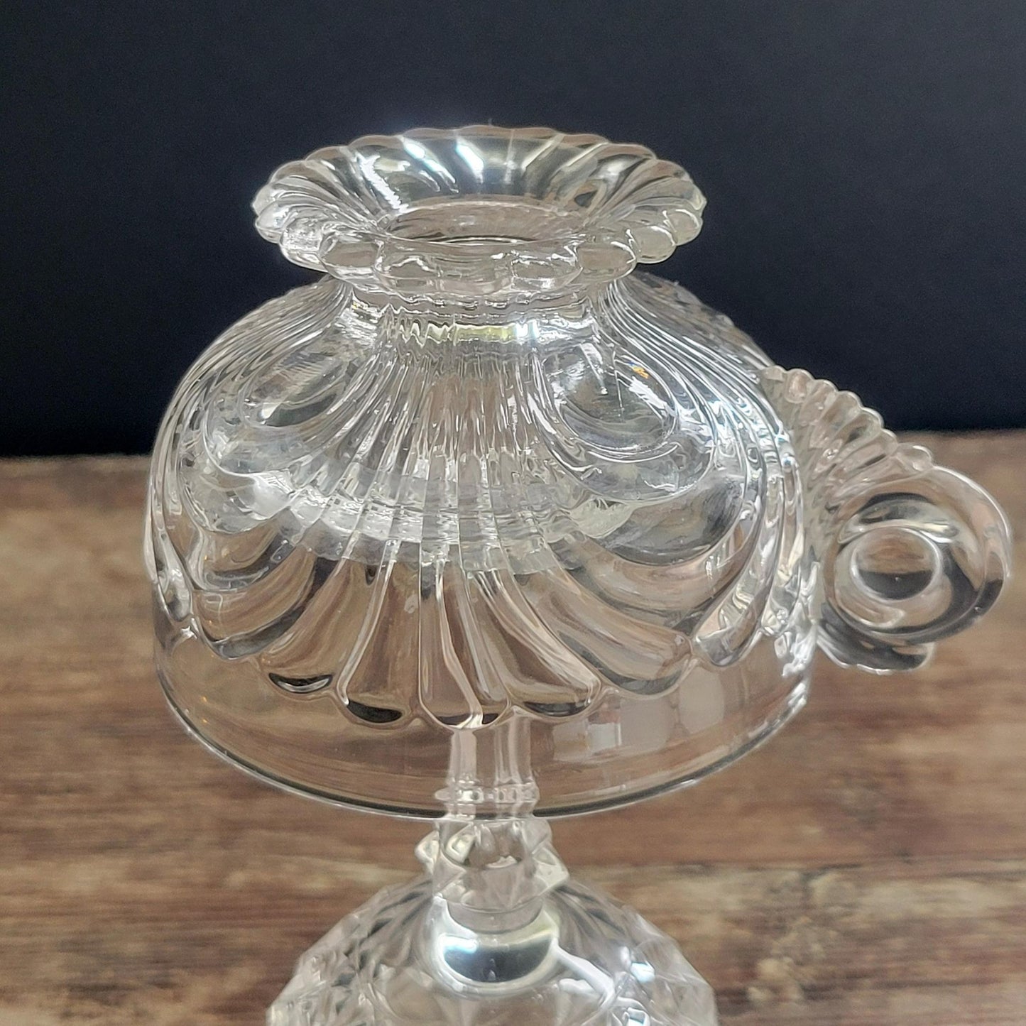 Flameless Candle Lamp, One of a Kind Handcrafted & Upcycled From Vintage Glassware
