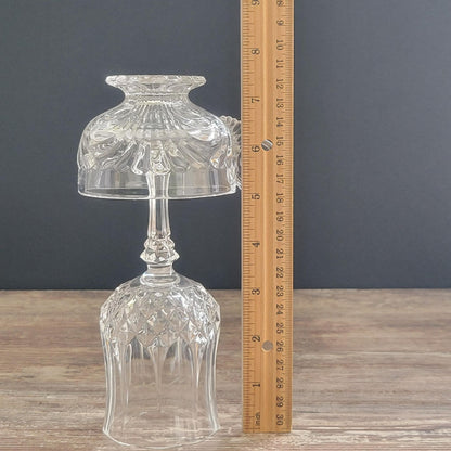 Flameless Candle Lamp, One of a Kind Handcrafted & Upcycled From Vintage Glassware