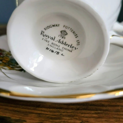 Royal Adderley Arms of Canada Teacup & Saucer, Made in England