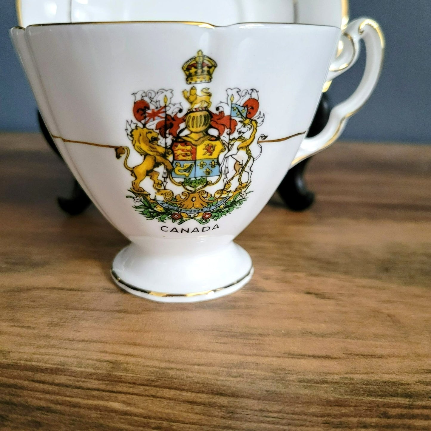 Royal Adderley Arms of Canada Teacup & Saucer, Made in England