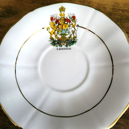 Royal Adderley Arms of Canada Teacup & Saucer, Made in England