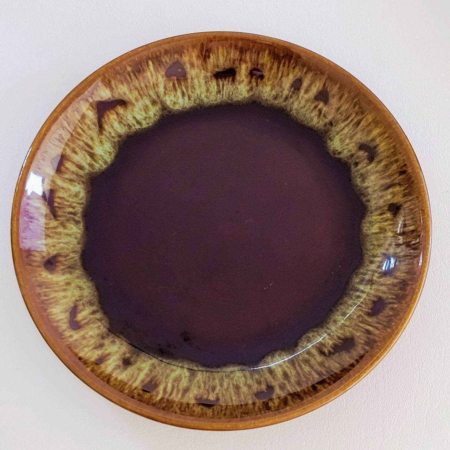 Canonsburg Pottery Brown Drip Glaze Salad Plate Set of 4