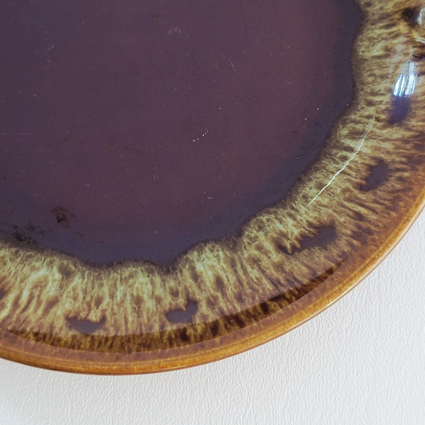 Canonsburg Pottery Brown Drip Glaze Salad Plate Set of 4
