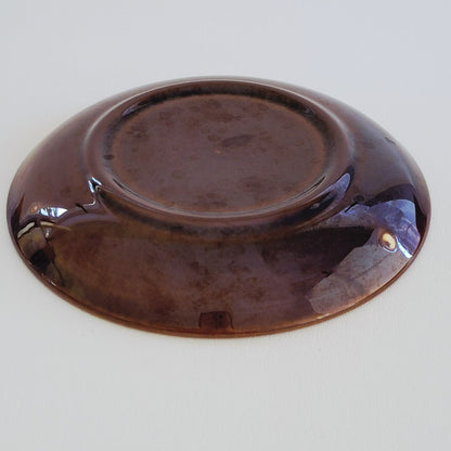 Canonsburg Pottery Brown Drip Glaze Salad Plate Set of 4