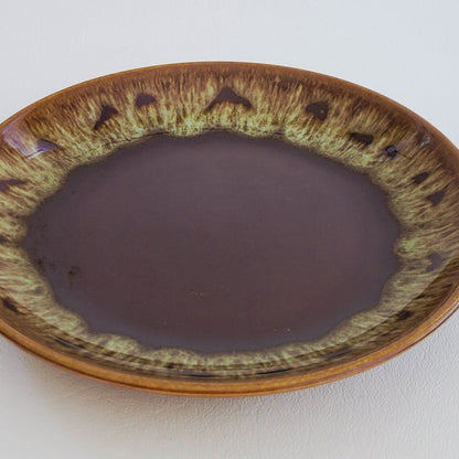 Canonsburg Pottery Brown Drip Glaze Salad Plate Set of 4