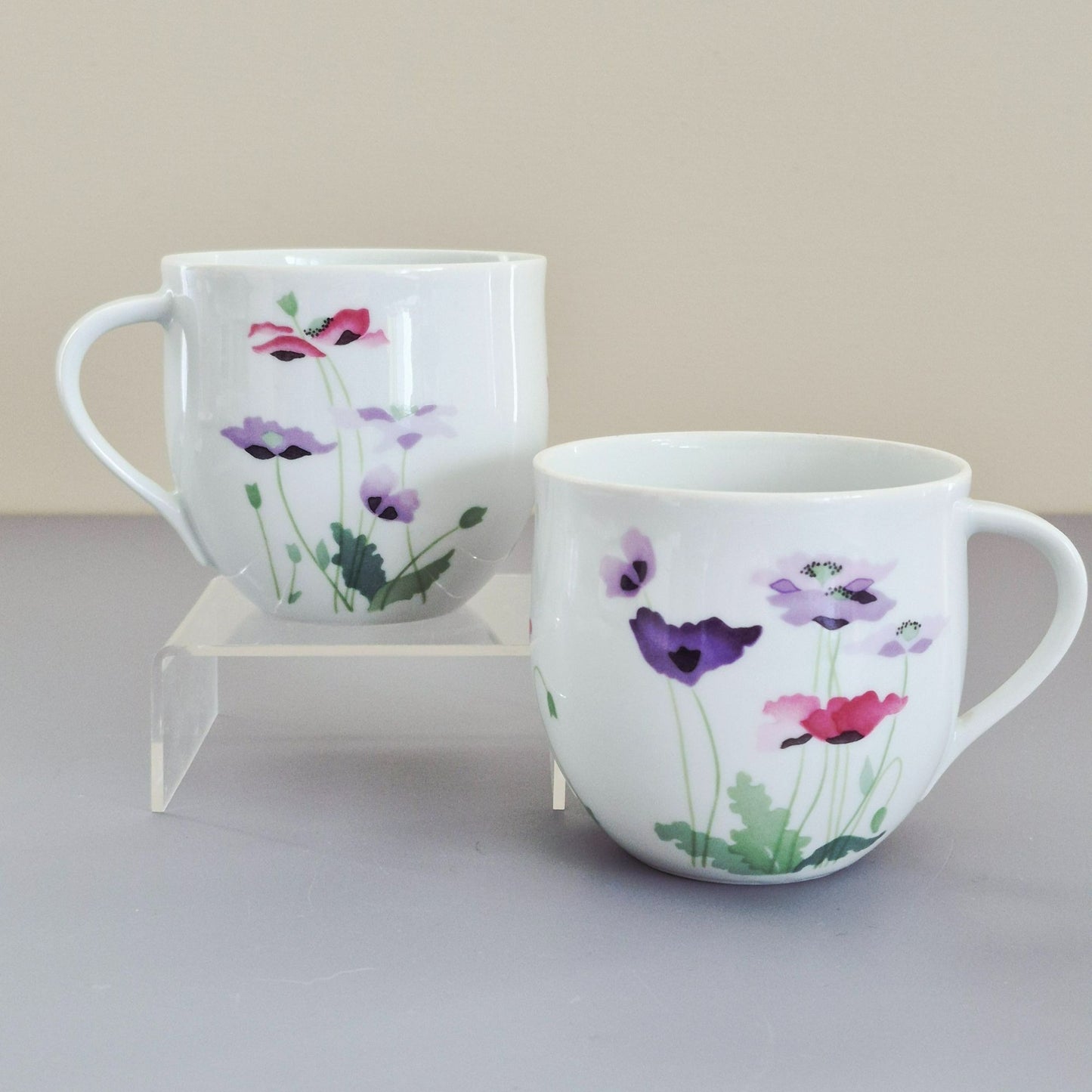 Block Spal "Midsummer" Coffee Cup, Set of 2, Portugal c.1986-90
