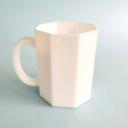 Arcoroc White Octime Glass Mug, Set of 2, Made in France