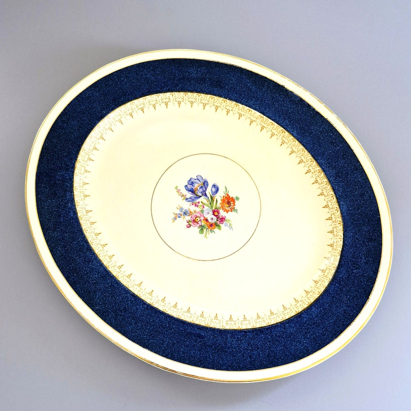 Burgess & Leigh Floral 15" Serving Platter, c.1930s England