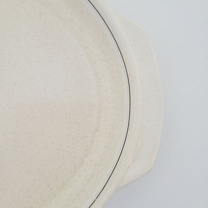 Lenox Silhouette 15" Oval Roaster, Speckled Beige, c.1977-87 USA