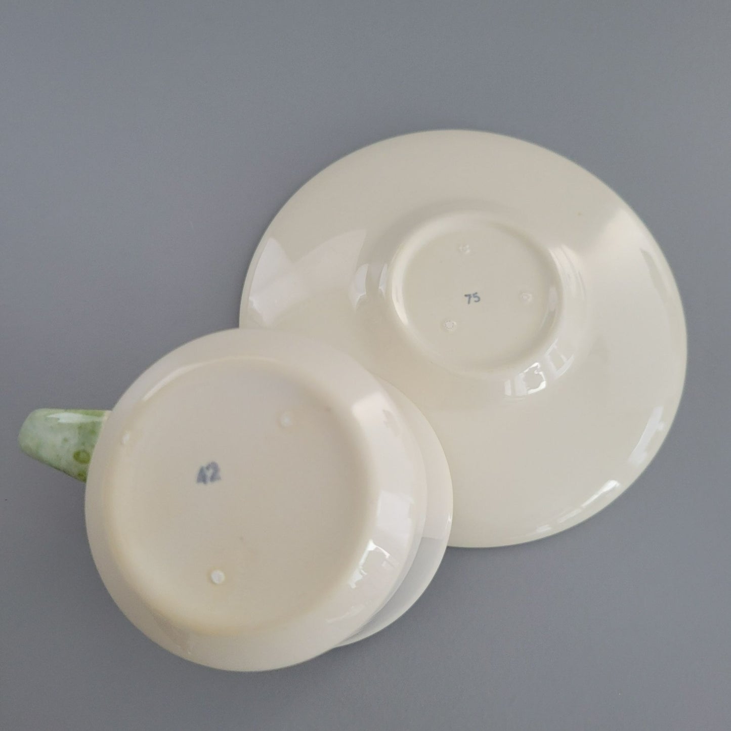 Franciscan Floral Cup & Saucer, 2 Sets, c.1970s USA