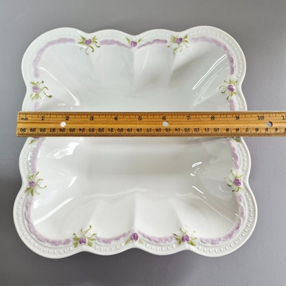 Hutschenreuther "Viktoria" Square Serving Bowl, c.1990s Germany