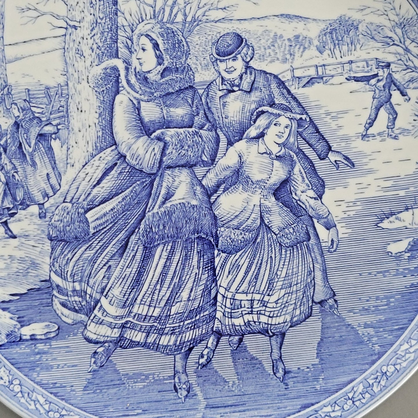 Spode Blue Room Victorian Annual Christmas Plate 1996, Made in England