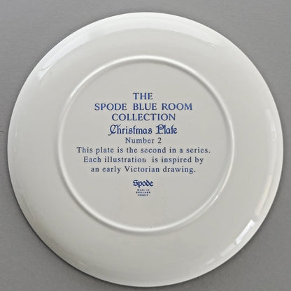 Spode Blue Room Victorian Annual Christmas Plate 1996, Made in England