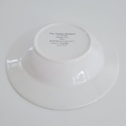 Sango The Sweet Shoppe Pecan Pie Rim Soup Bowl, Set of 2, c.1999-2002