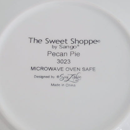 Sango The Sweet Shoppe Pecan Pie Rim Soup Bowl, Set of 2, c.1999-2002