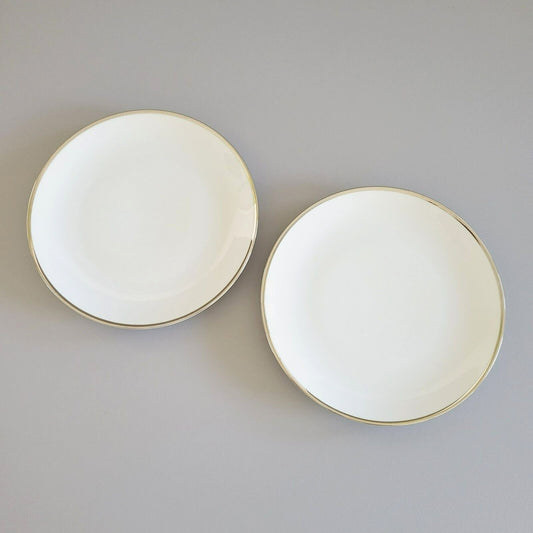Johann Haviland Wedding Ring Salad Plate, Set of 2, Platinum Trim