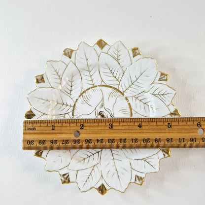 Vintage German Porcelain Demitasse Set, White & Heavy Gold