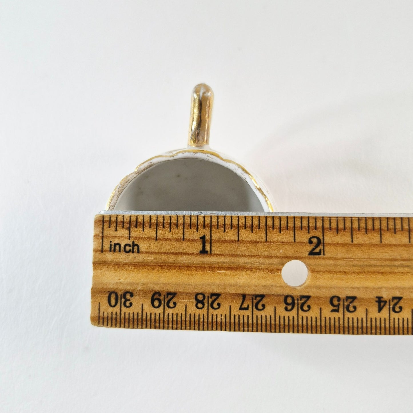 Vintage German Porcelain Demitasse Set, White & Heavy Gold