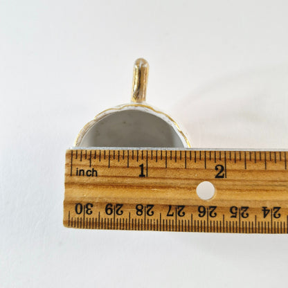 Vintage German Porcelain Demitasse Set, White & Heavy Gold