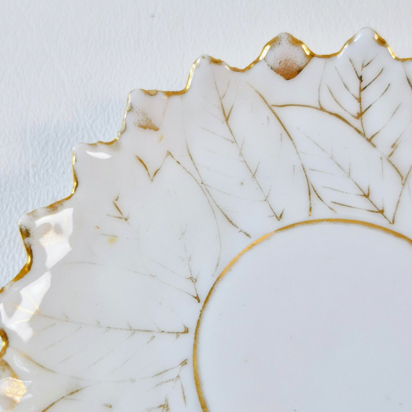 Vintage German Porcelain Demitasse Set, White & Heavy Gold