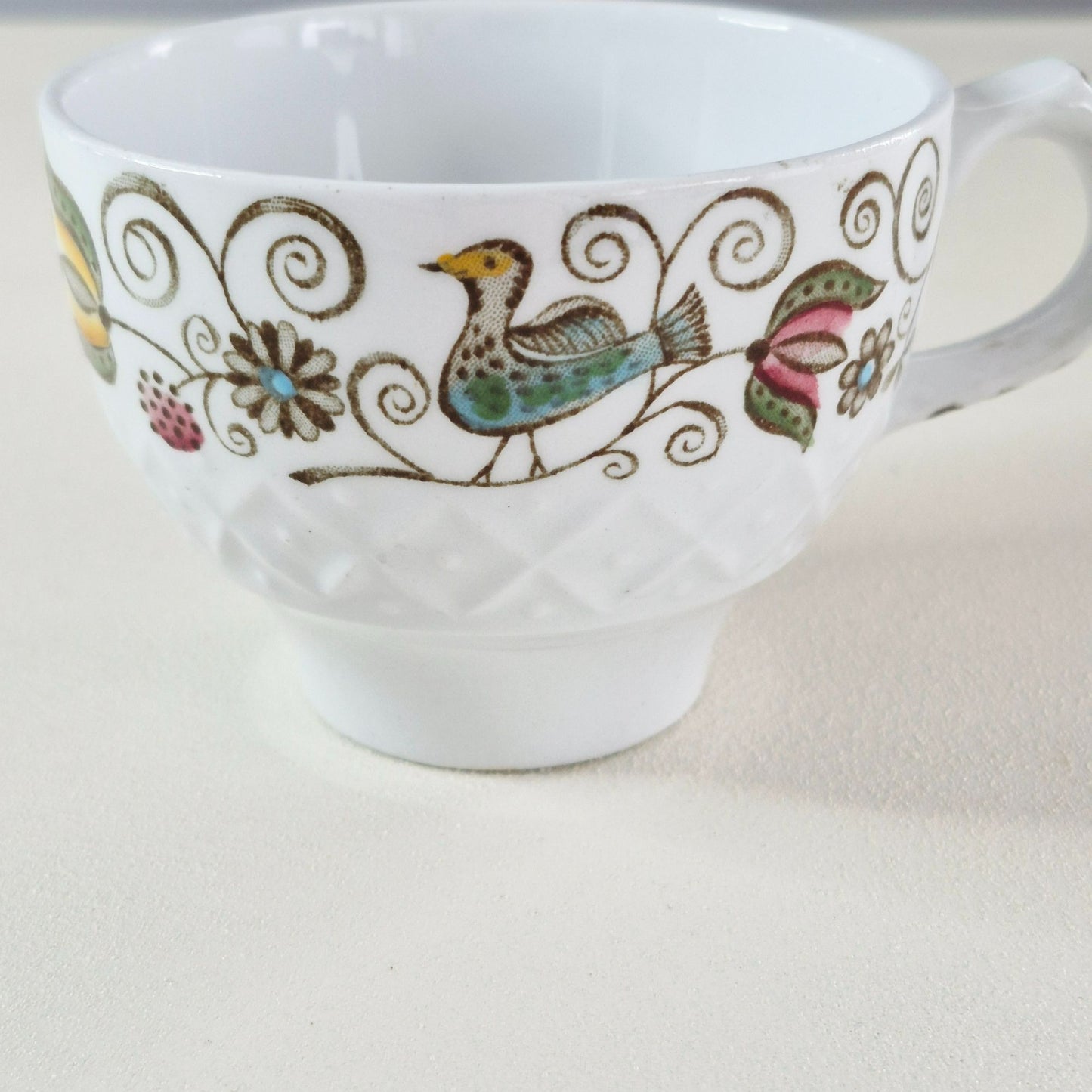 Staffordshire "English Partridge" Cup Set of 3, Made in England