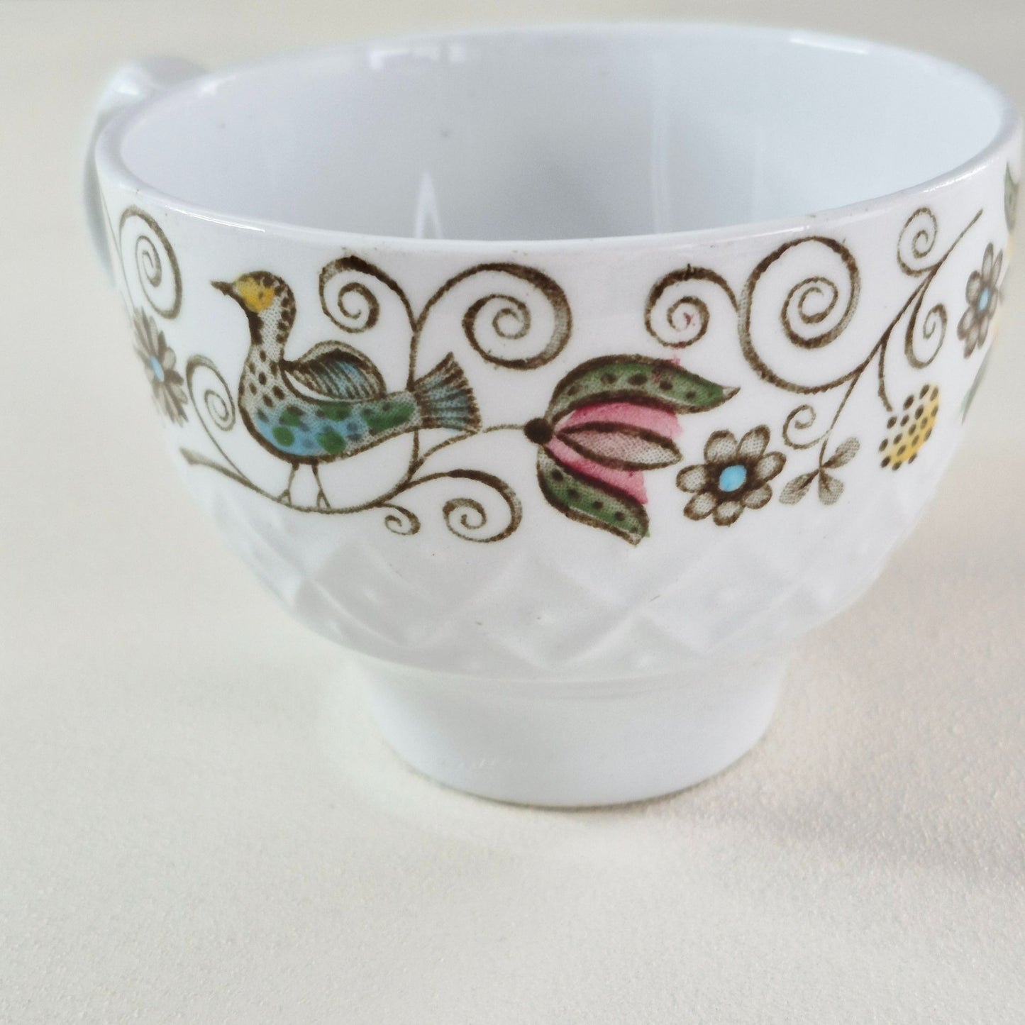 Staffordshire "English Partridge" Cup Set of 3, Made in England