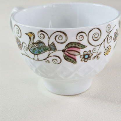 Staffordshire "English Partridge" Cup Set of 3, Made in England
