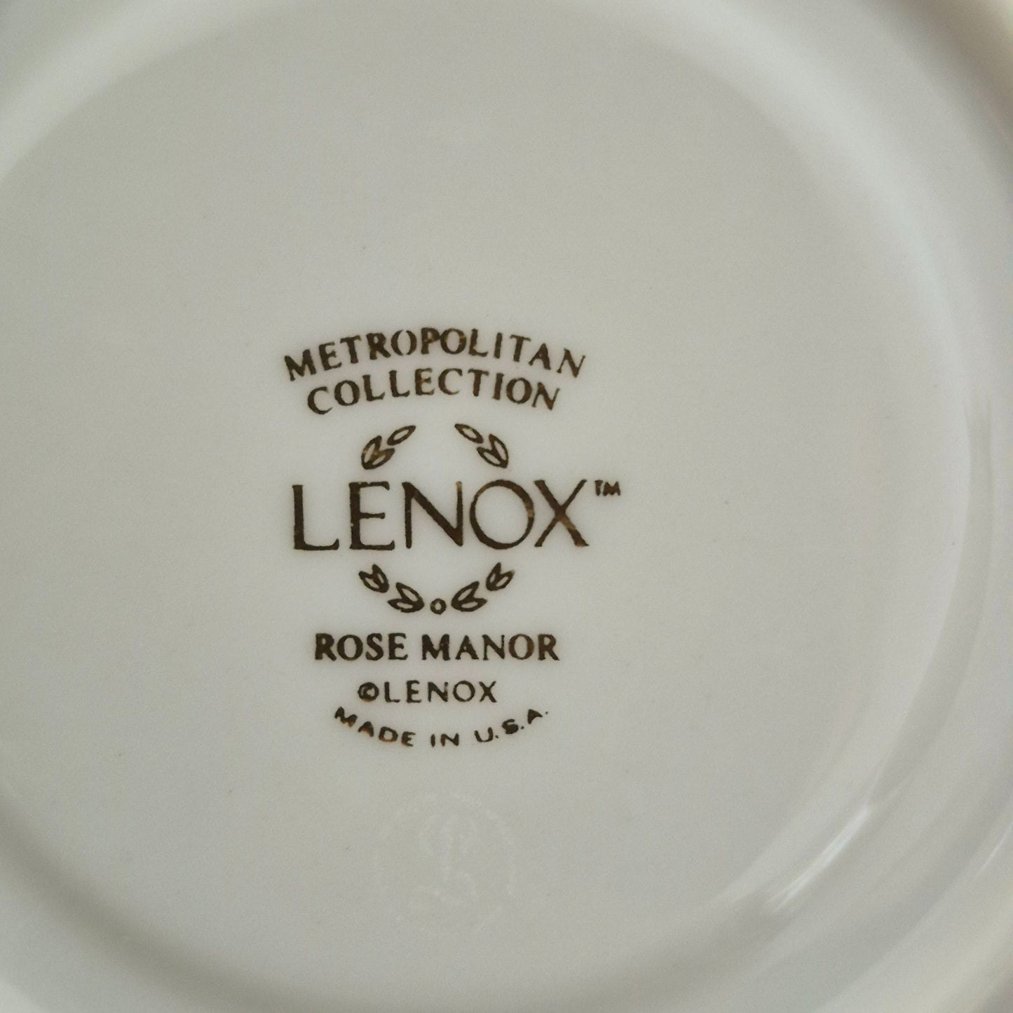 Lenox "Rose Manor Pink" Footed Cup & Saucer, 2 Sets,  c.1985-99 USA