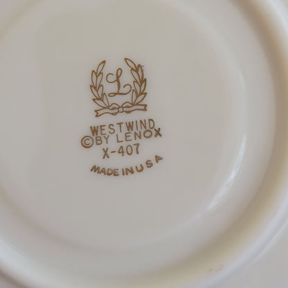 Lenox Westwind Teacup & Saucer, 2 Sets, USA Made