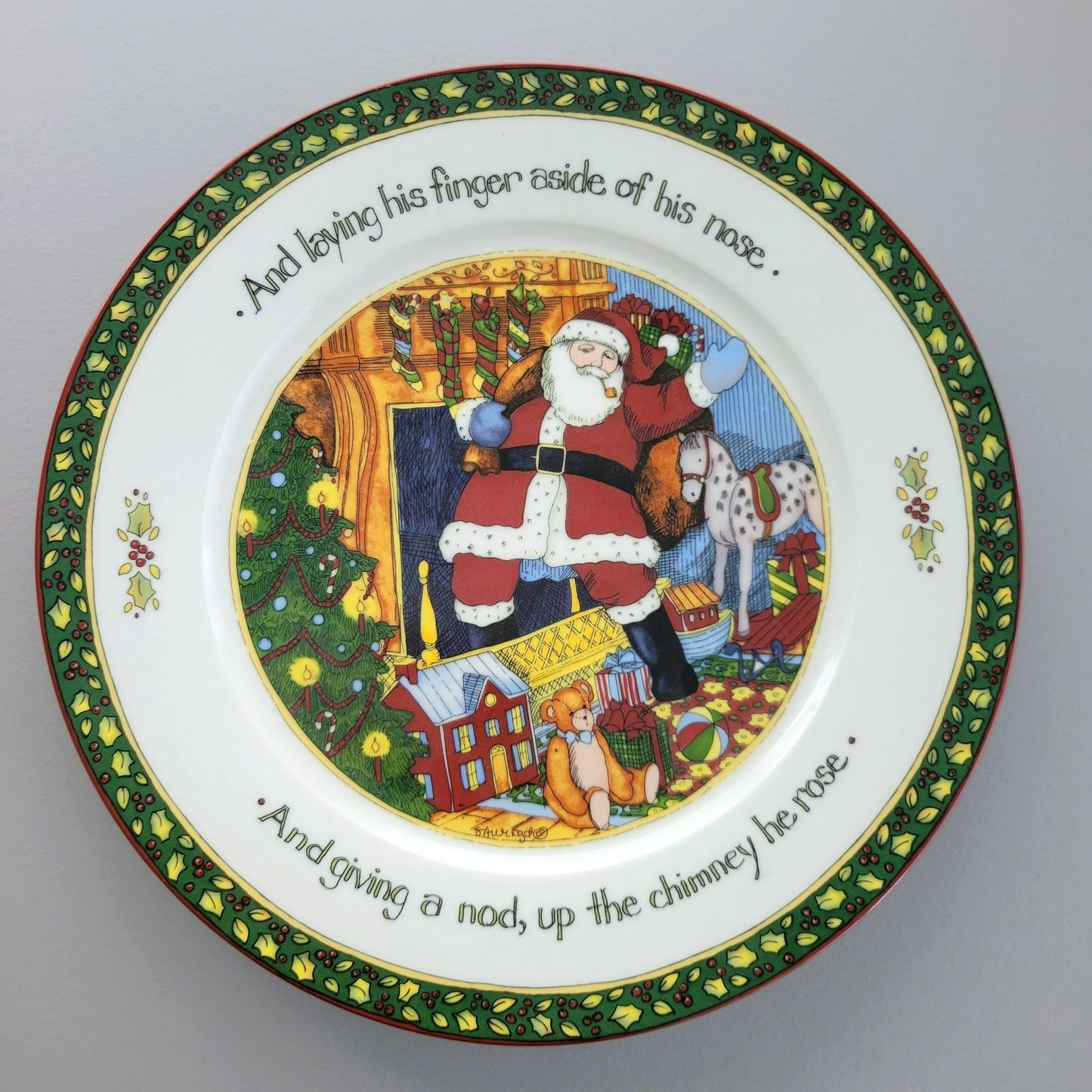 Portmeirion Christmas Story Dinner Plate, The Night Before Christmas