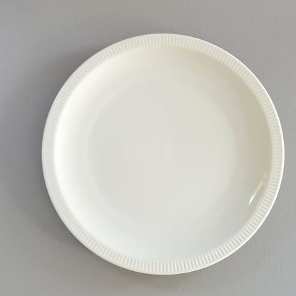Arzberg Athena White Salad Plate, Ribbed Rim, Germany c.1968-90