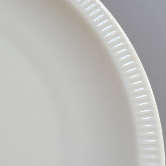 Arzberg Athena White Salad Plate, Ribbed Rim, Germany c.1968-90