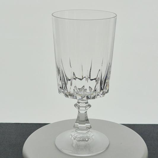 Cristal D'Arques "Louvre" Crystal Wine Glass Set of 2, c.1984-97 France