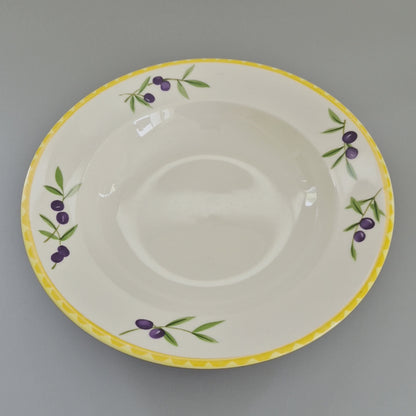 Studio Nova "Olive Branch" Large Rim Soup Bowl, Set of 2, c.2002-2006